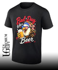 Bad Day to Be a Beer Patriotic Bald Eagle with American Flag Bandana and Heart Accents shirt