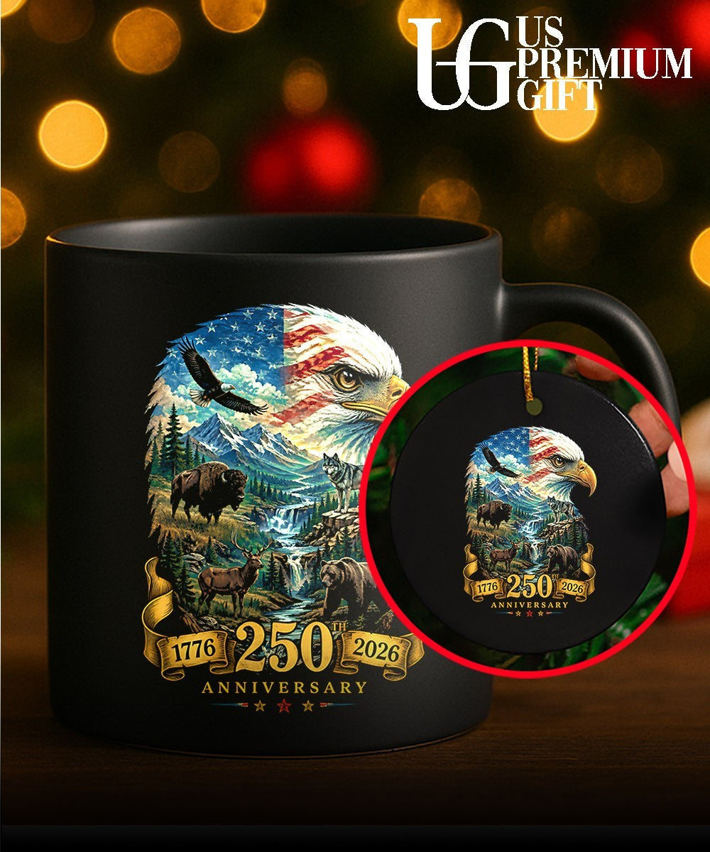 Bald Eagle American Bison Wolf Deer Bear 250th Anniversary 1776-2026 shirt