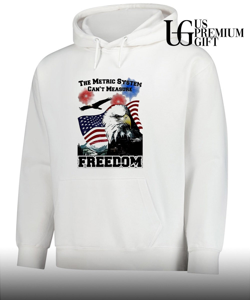 Bald Eagle American flag the metric system can’t measure freedom shirt