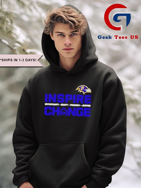 Baltimore Ravens 2025-26 Inspire Change Freedom Justice shirt