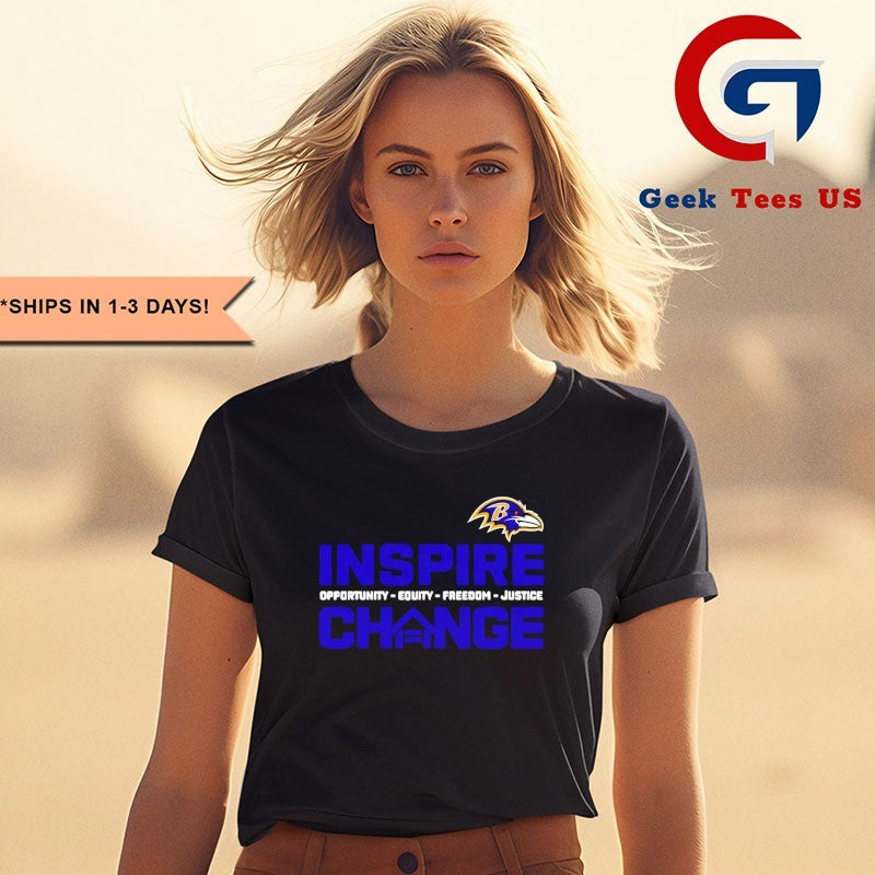 Baltimore Ravens 2025-26 Inspire Change Freedom Justice shirt