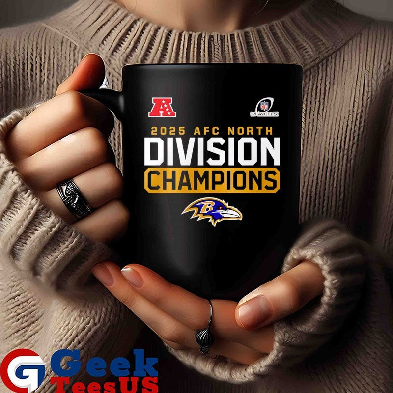 Baltimore Ravens 2025 AFC North Division Champions T-shirt