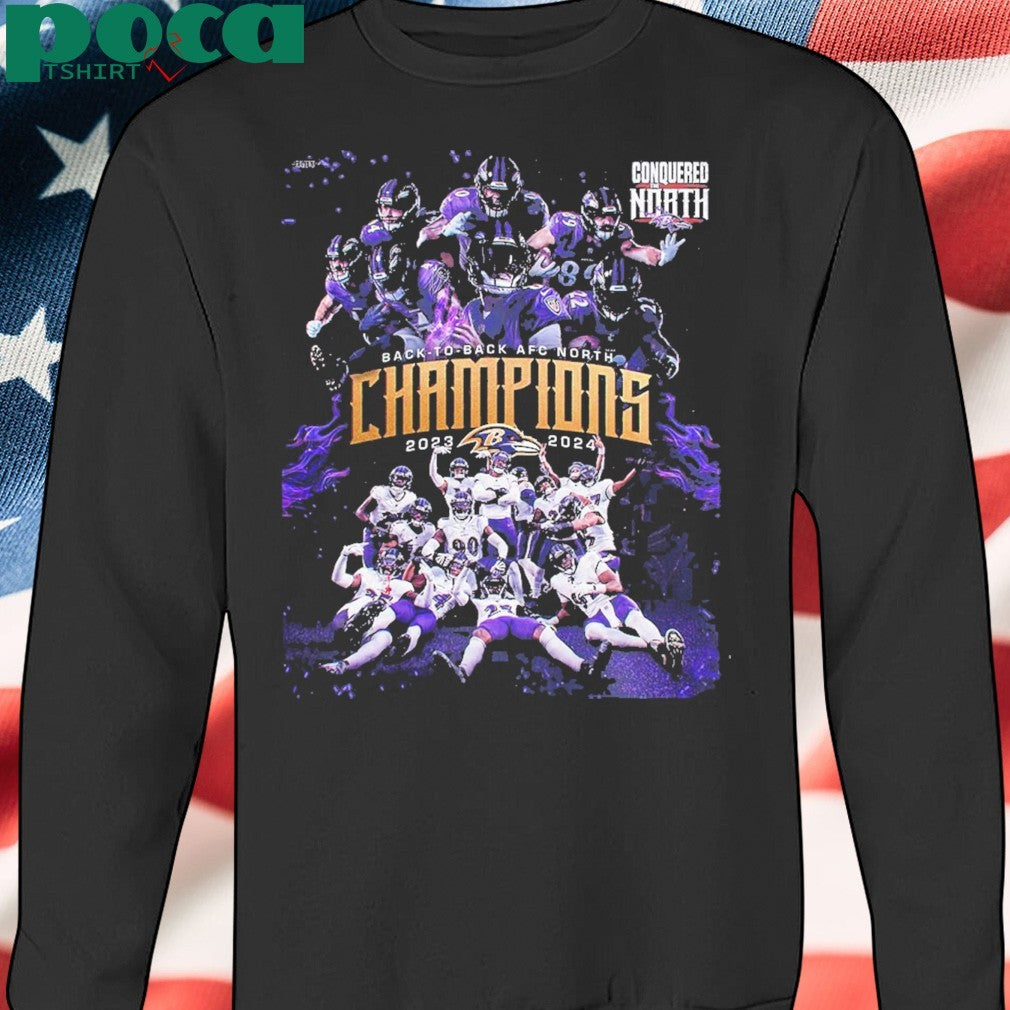 Baltimore Ravens Back To Back 2024 AFC North Division Champions Shirt