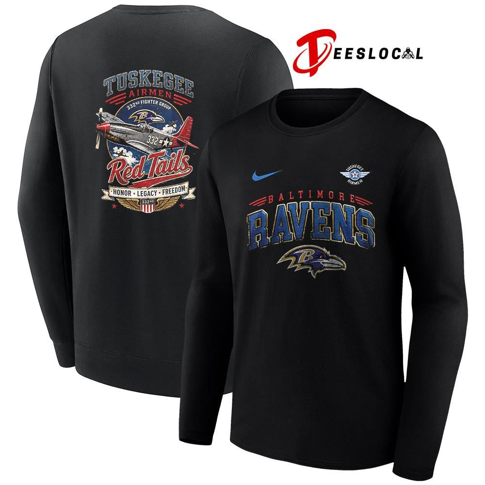 Baltimore Ravens Tuskegee Airmen Red Tails honor legacy freedom shirt