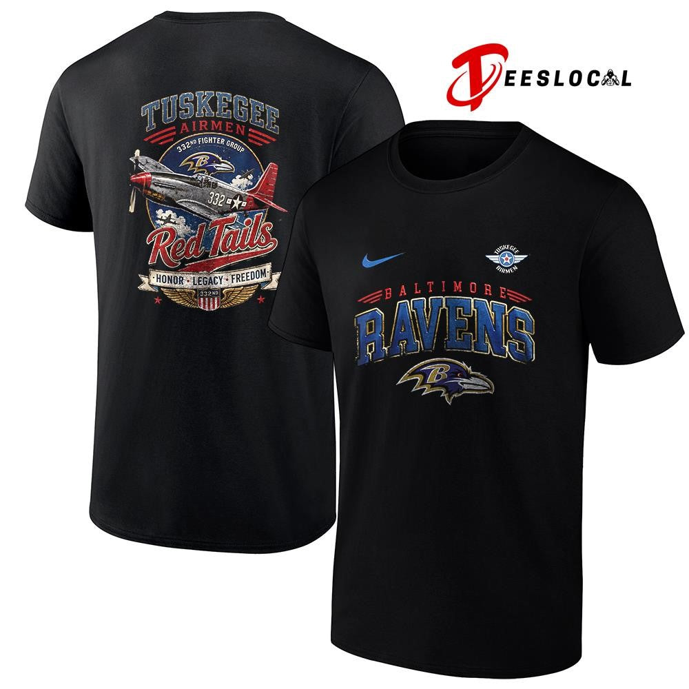 Baltimore Ravens Tuskegee Airmen Red Tails honor legacy freedom shirt