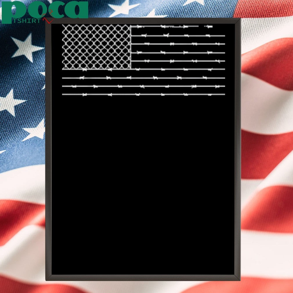 Barbed Wire American Flag USA Flag shirt