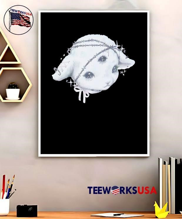 Barbwire Lamb With Three Eyes Stars And Bow Graphic shirt