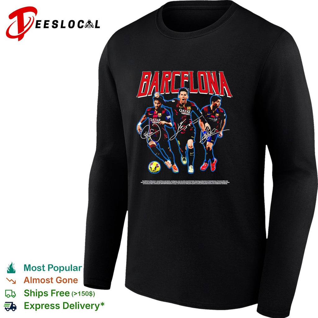 Barcelona Messi Suarez Neymar MSN portrait shirt