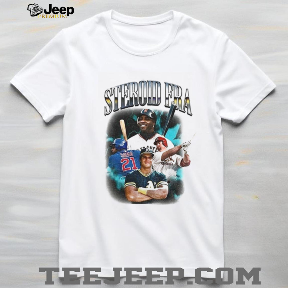 Barry Bonds Sammy Sosa Mark McGwire Jose Canseco Steroid Era baseball players shirt