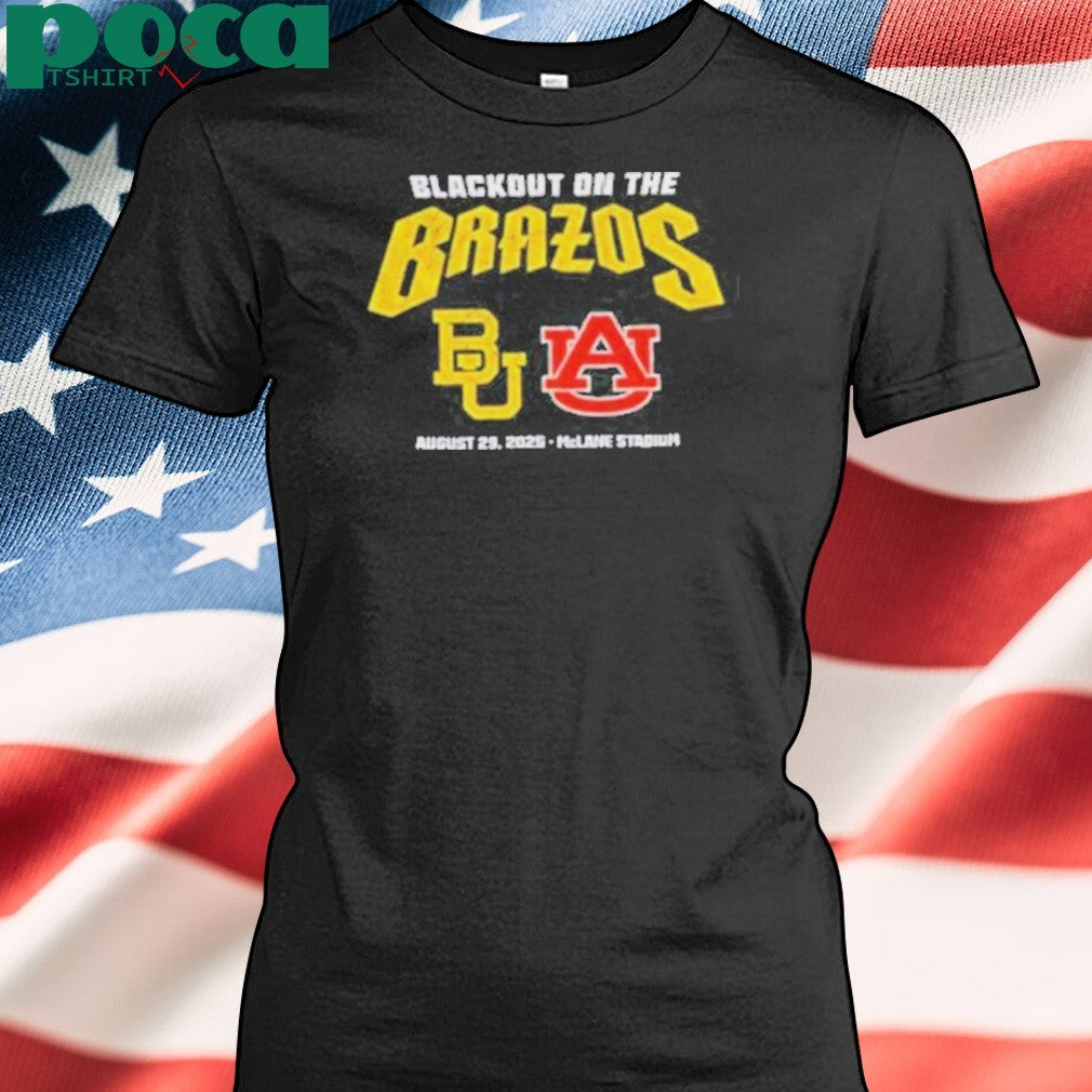 Baylor Bears vs Auburn Tigers Blackout on the Brazos McLane Stadium shirt