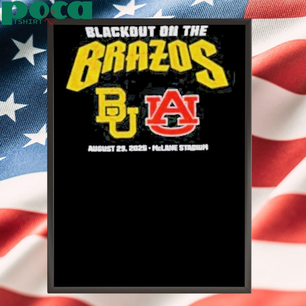 Baylor Bears vs Auburn Tigers Blackout on the Brazos McLane Stadium shirt