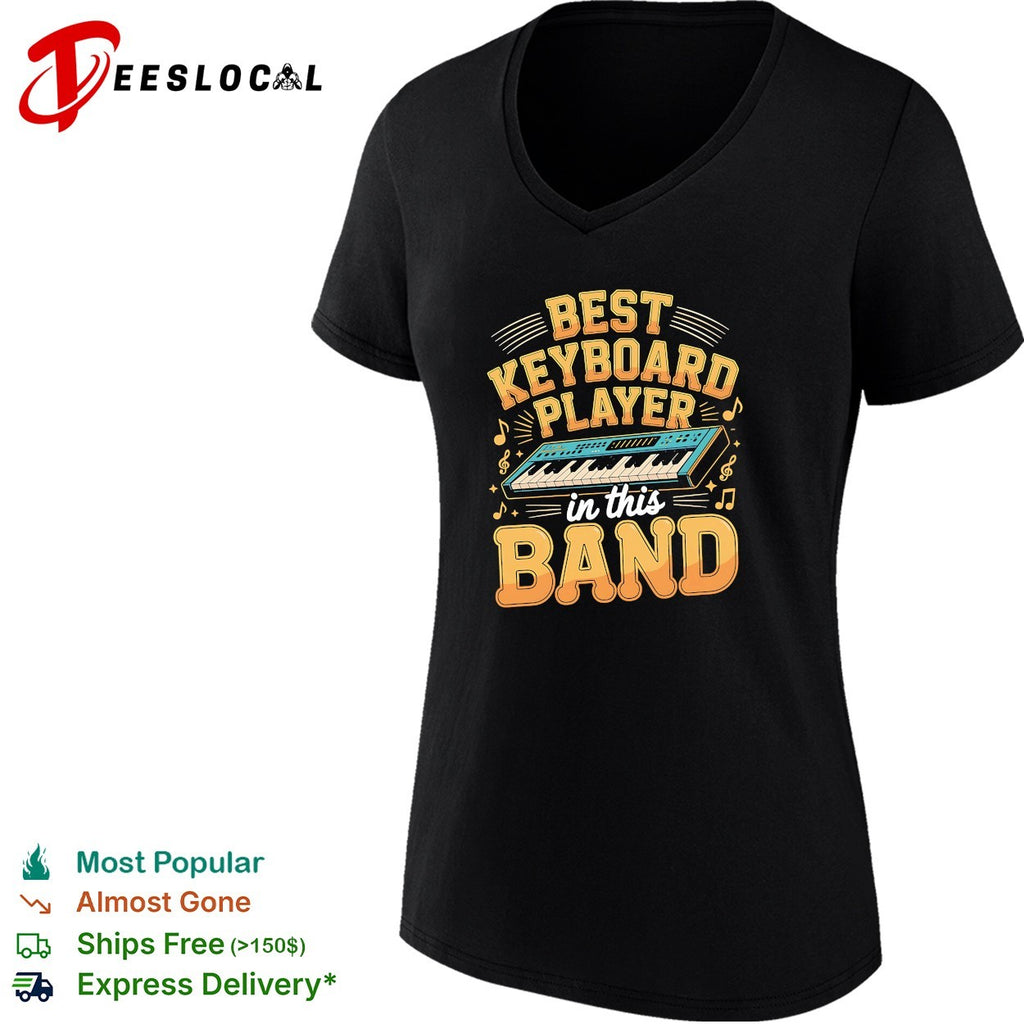 keyboard player in this band shirt