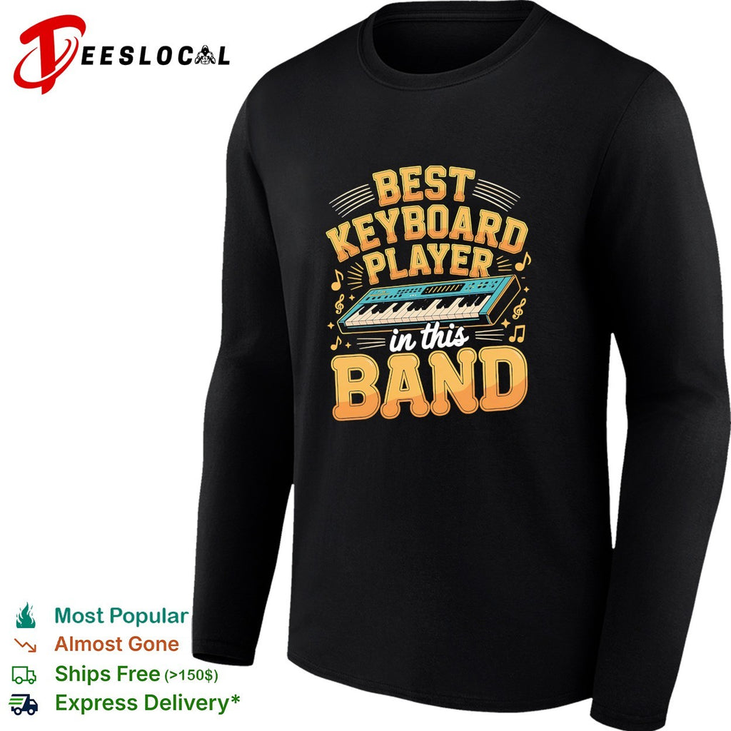 keyboard player in this band shirt