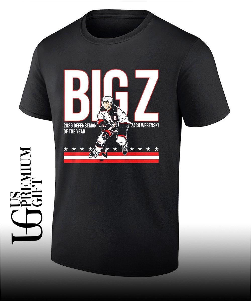 Big Z 2026 Defenseman of the Year Zach Werenski Columbus Blue Jackets hockey shirt