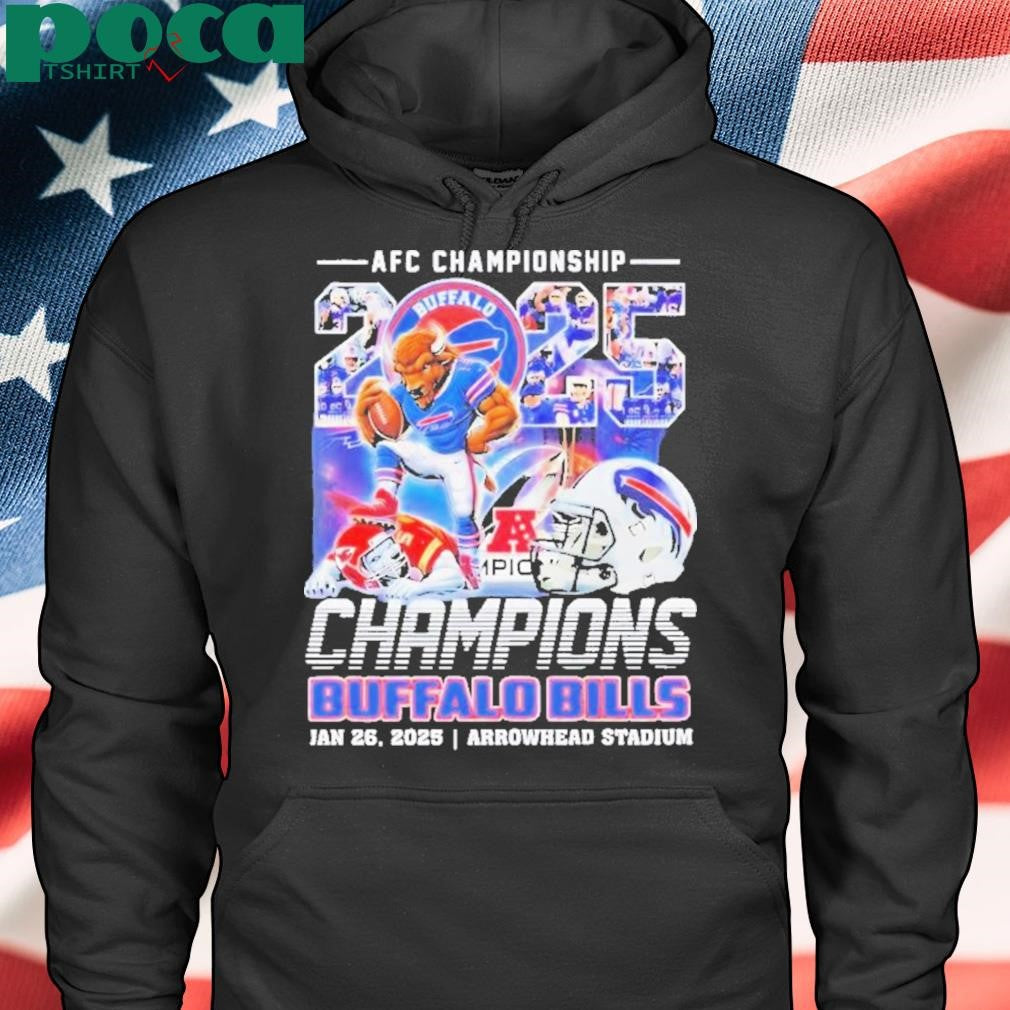 Bills Beat Chiefs AFC Champions 2025 Mascots Helmet Shirt