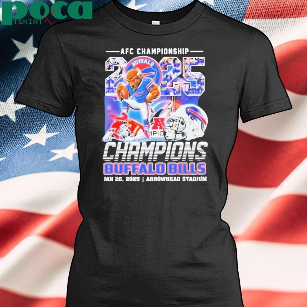 Bills Beat Chiefs AFC Champions 2025 Mascots Helmet Shirt