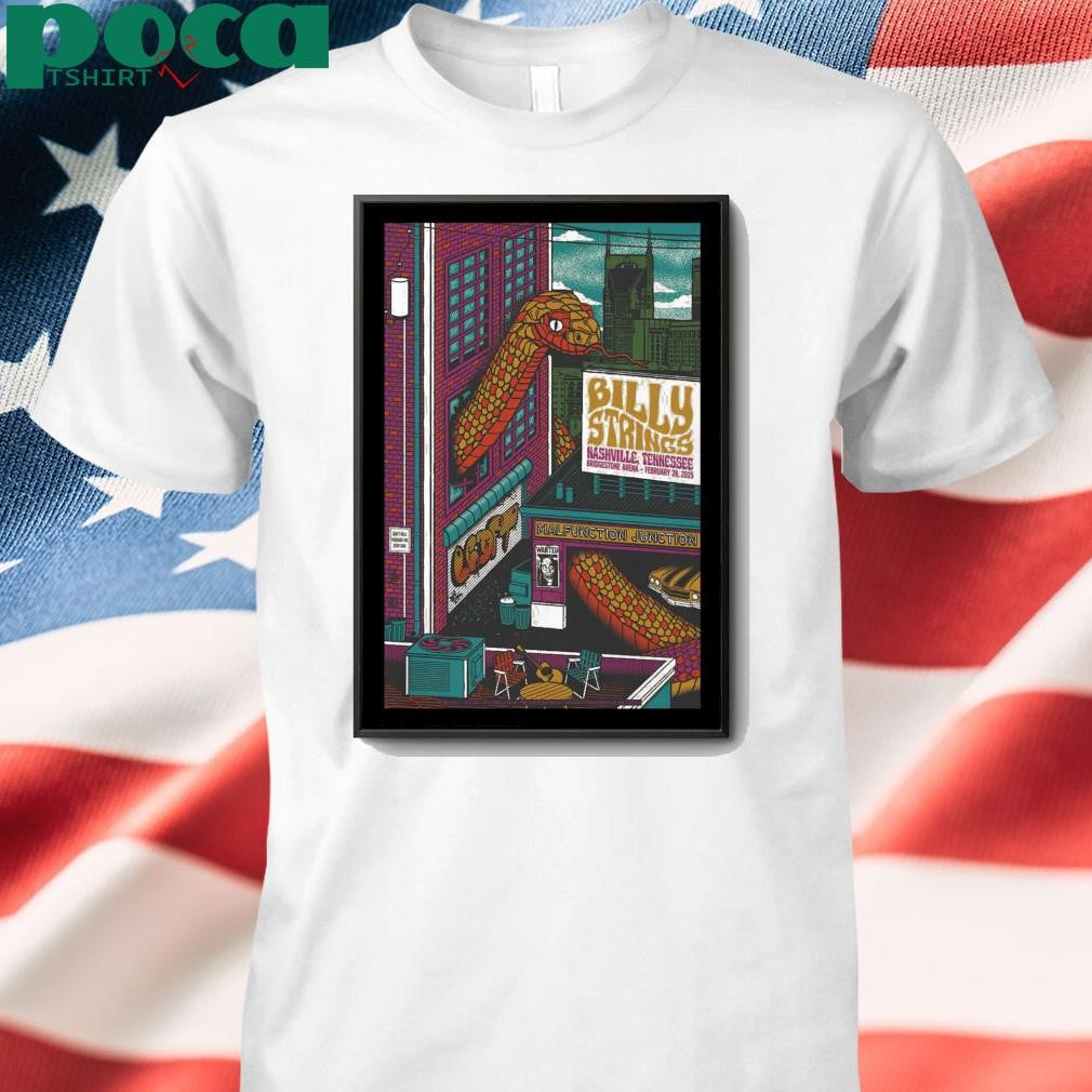 Billy Strings Feb 28 2025 Bridgestone Arena Nashville TN Event Poster shirt