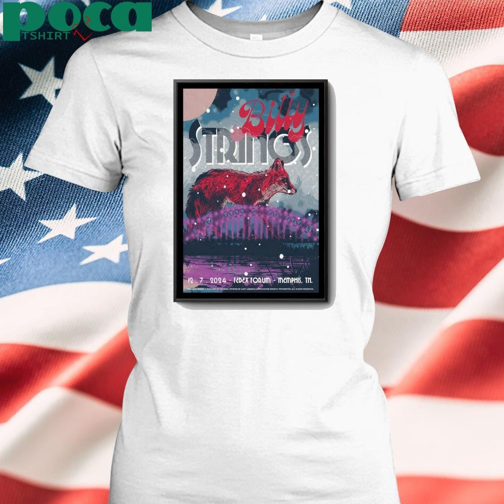 Billy Strings FedEx Forum Memphis TN December 7 2024 Poster shirt