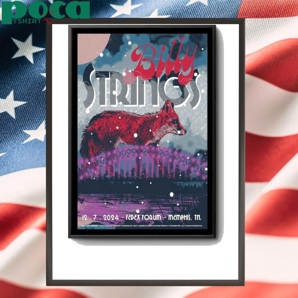Billy Strings FedEx Forum Memphis TN December 7 2024 Poster shirt