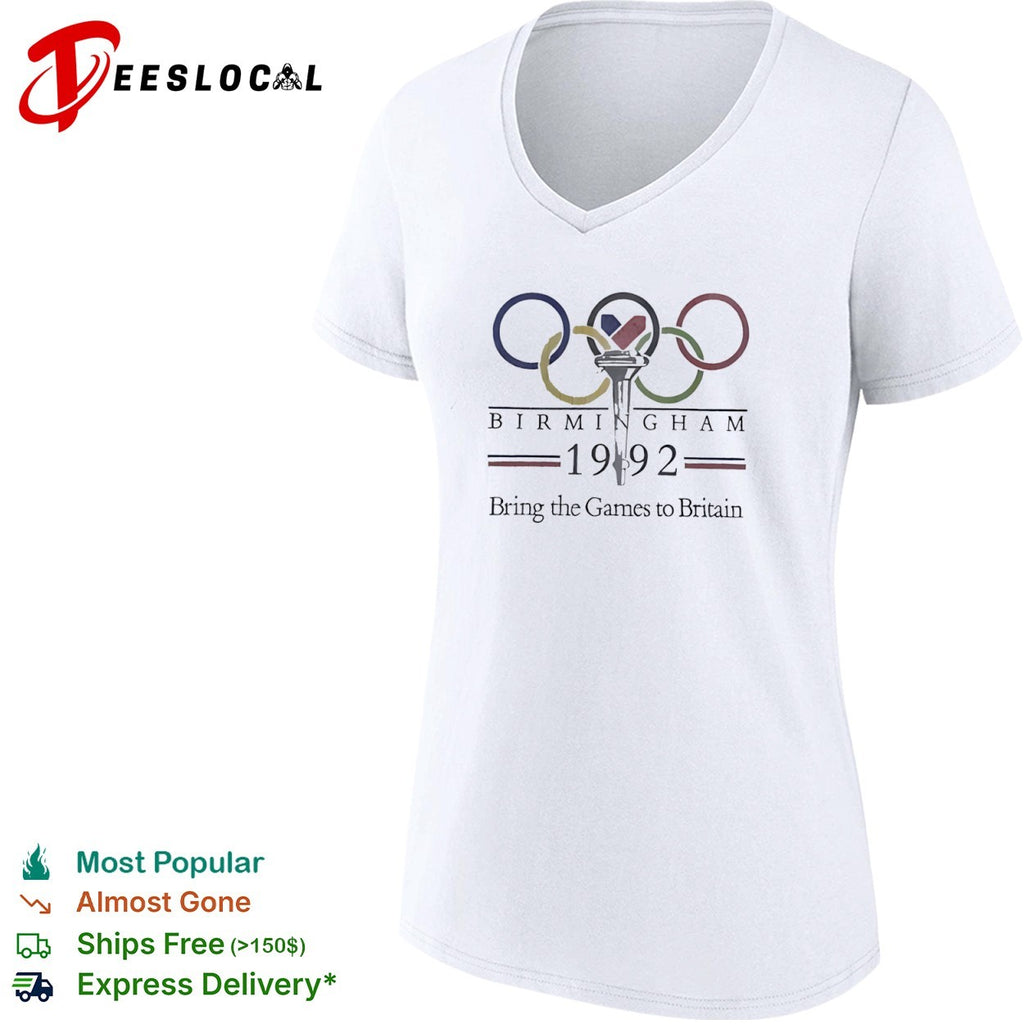 Birmingham 1992 Bring the Games to Britain Olympic Torch Logo Birmingham 1992 shirt