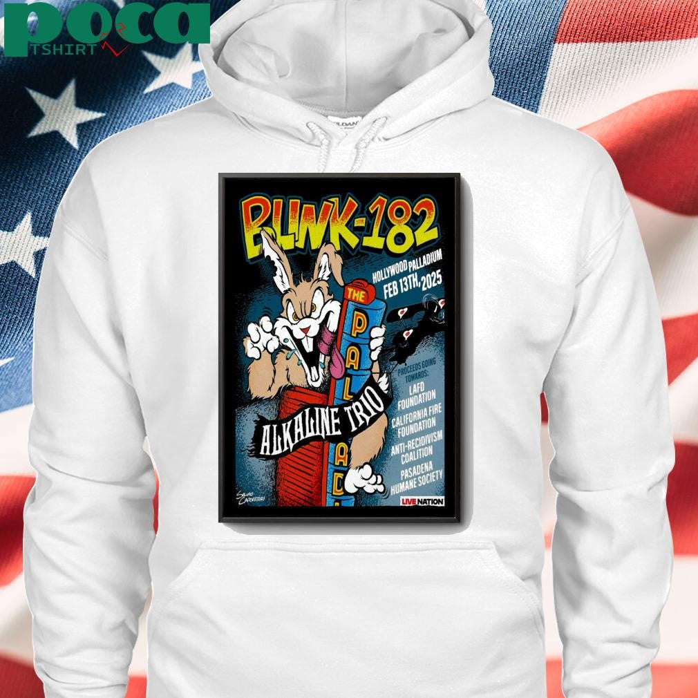 Blink-182 Los Angeles, CA Feb 13 2025 Hollywood Palladium Poster shirt