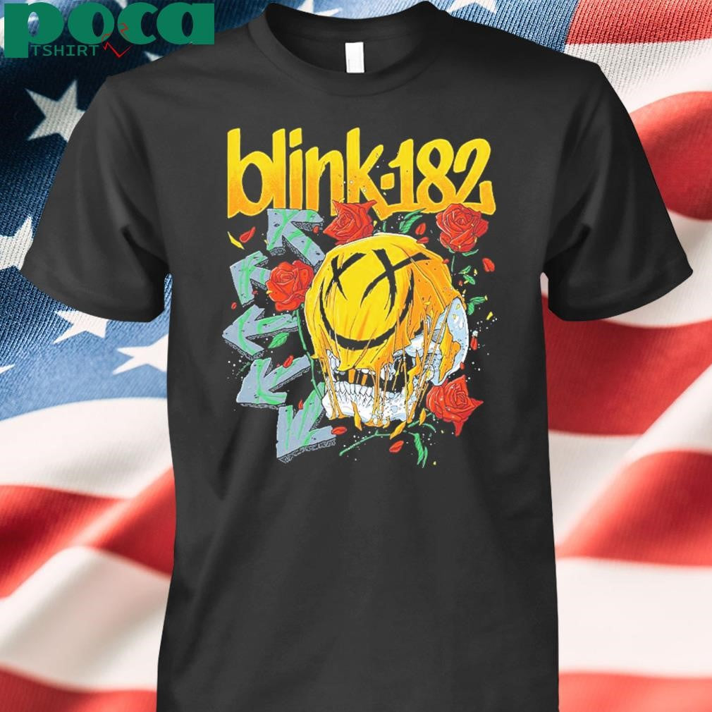 Blink 182 Skull And Roses Logo Unisex T-Shirt