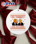 Blowing Season Trump Clinton ugly Christmas Ornament