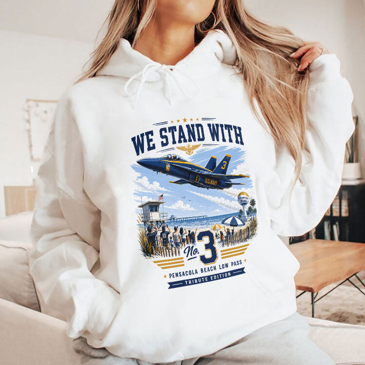 Flying Low No. 3 Pensacola Beach Low Pass Tribute Edition US Navy Jet Airshow Aviation T Shirt