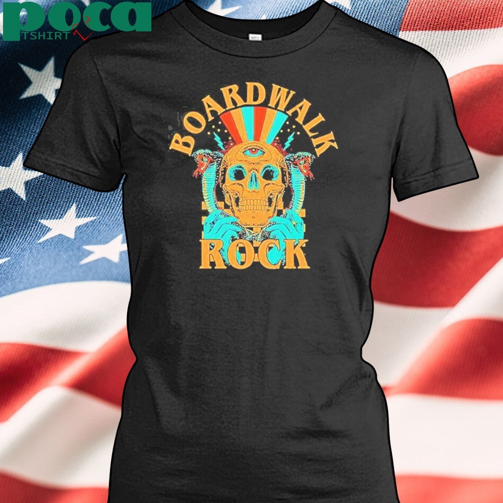 Boardwalk Rock At Ocean City MD On May 17-18 2025 Skull Line Up shirt
