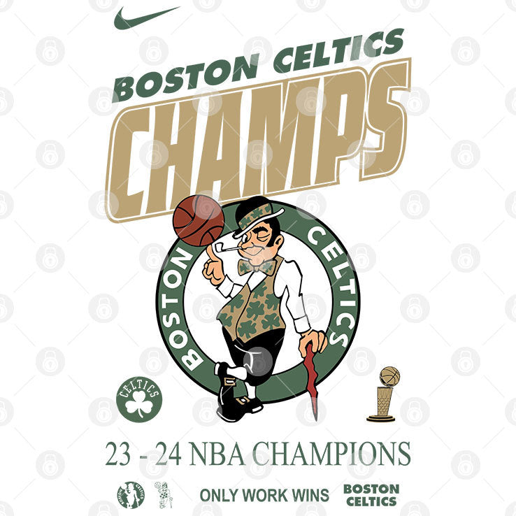 Boston Celtics Championship 2023-2024 Champions Only Work Win Shirt