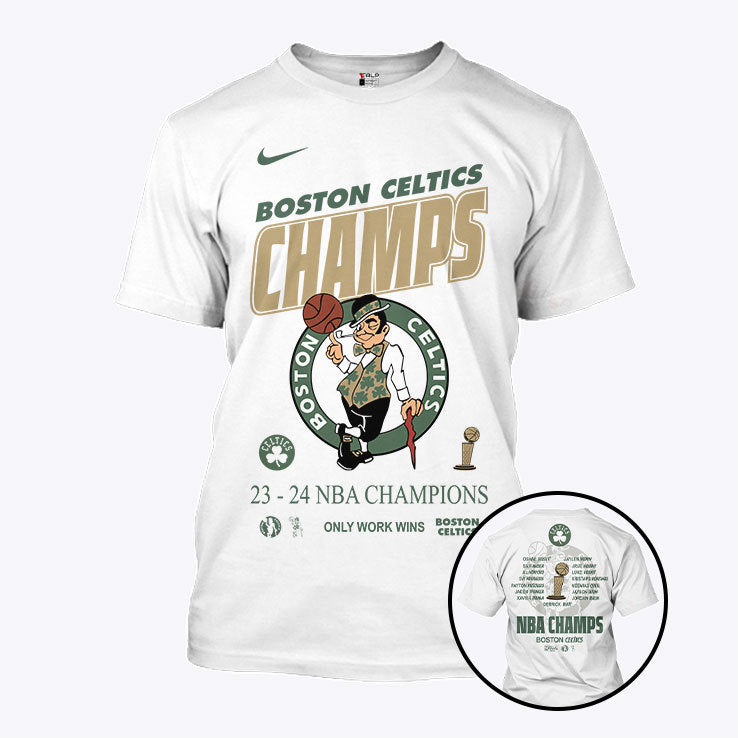 Boston Celtics Championship 2023-2024 Champions Only Work Win Shirt