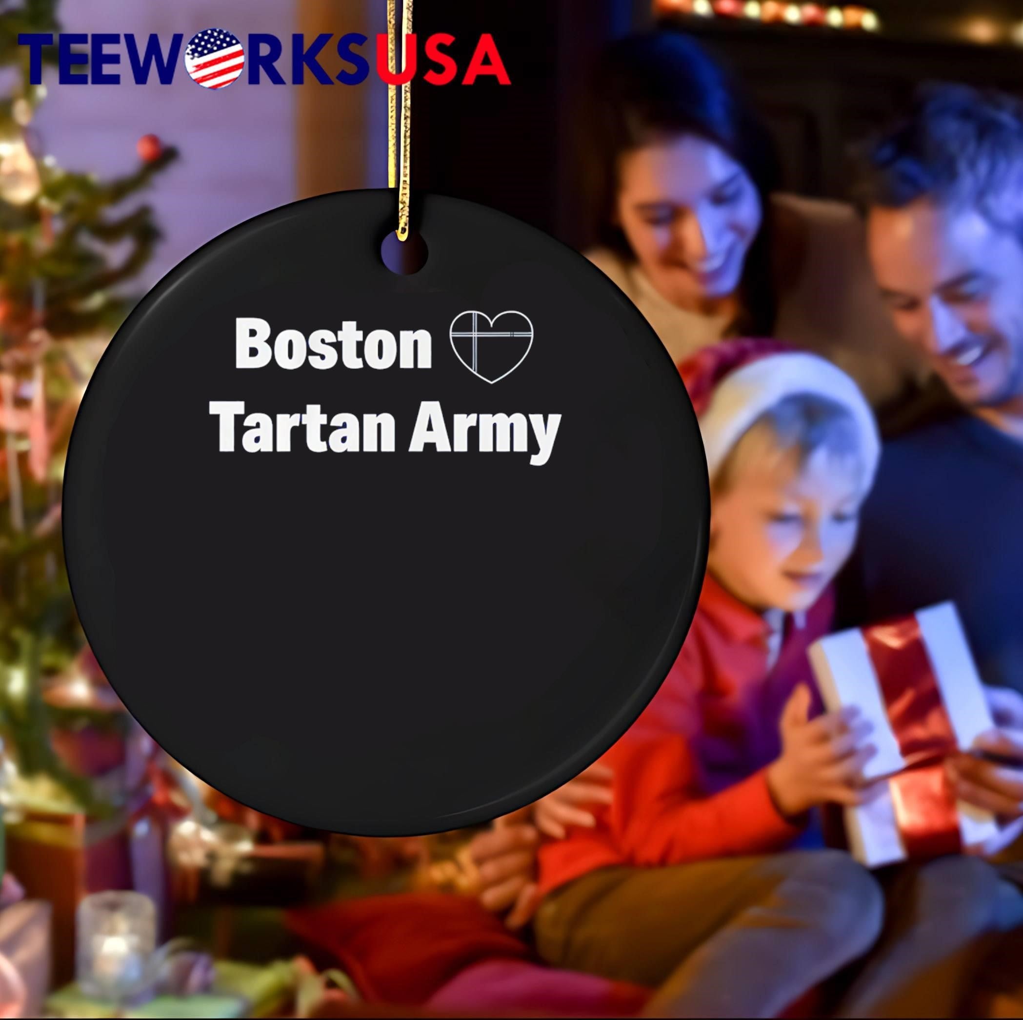 Boston Tartan Army Heart Scotland Soccer Fan Club Navy Blue shirt