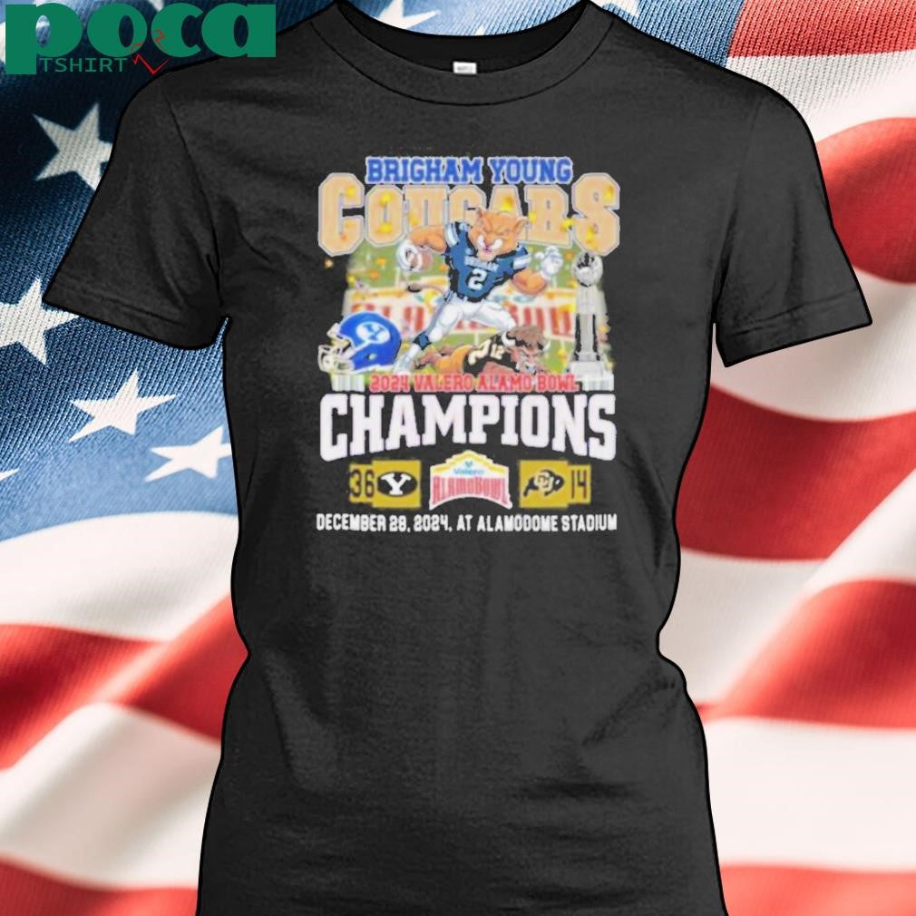Brigham Young Cougars 2024 Valero Alamo Bowl Champions T Shirt