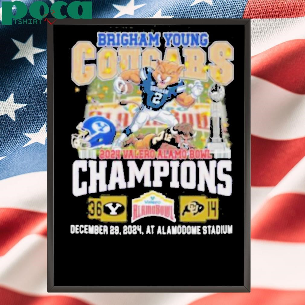 Brigham Young Cougars 2024 Valero Alamo Bowl Champions T Shirt