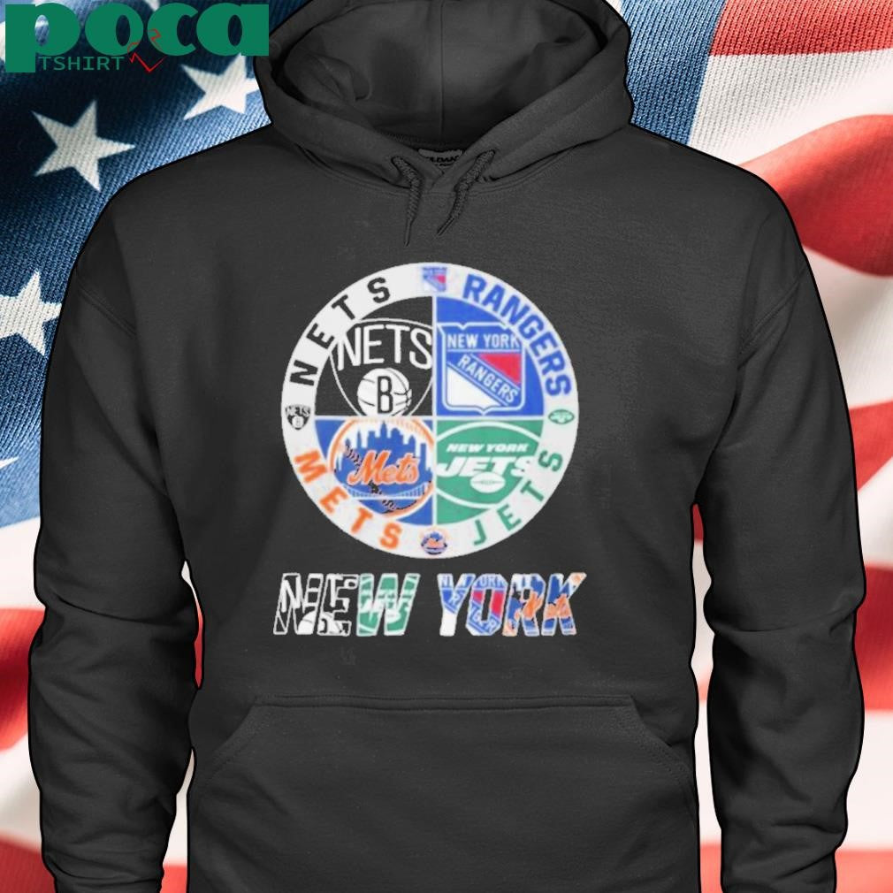 Brooklyn Nets x New York Rangers x New York Jets x New York Mets Unisex T Shirt