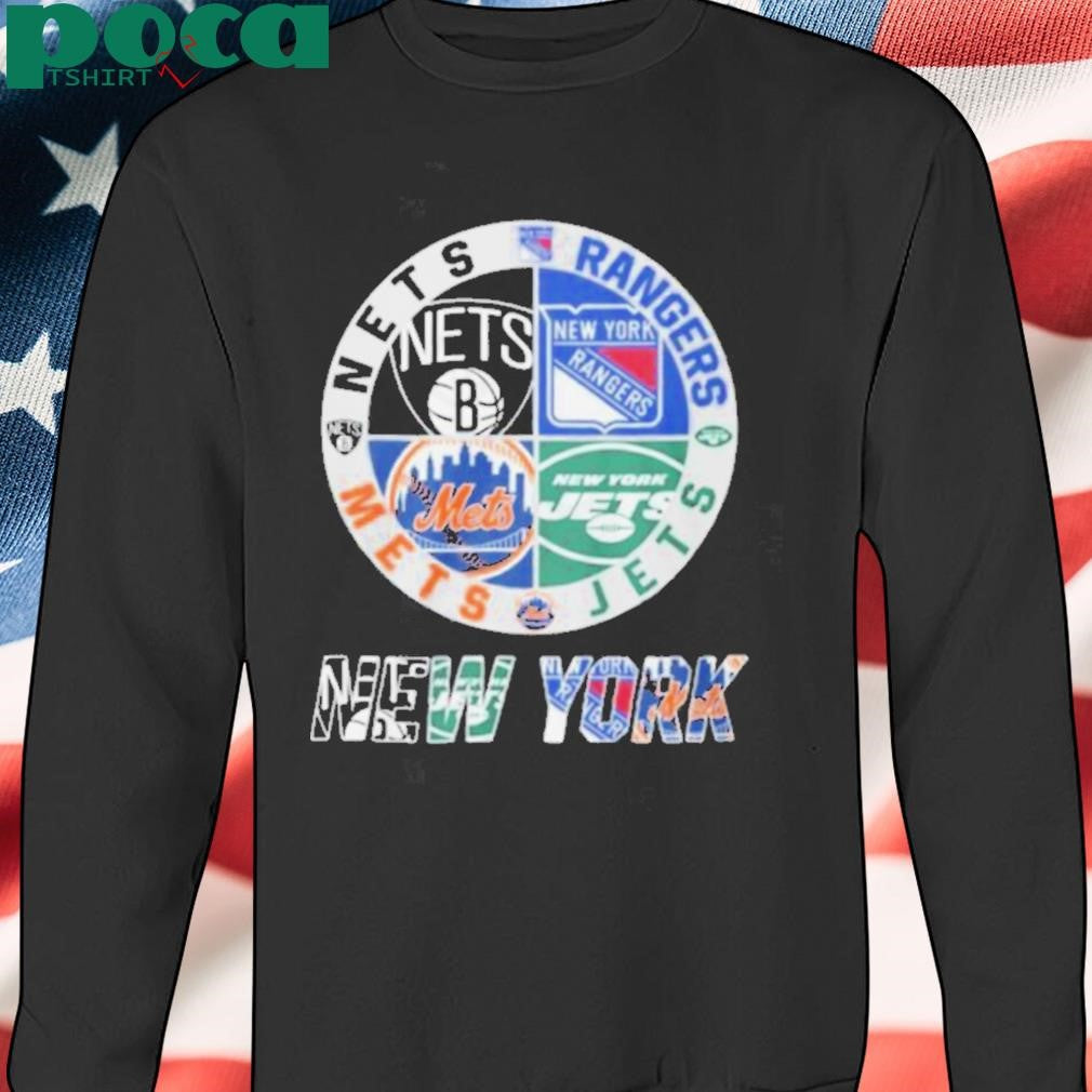 Brooklyn Nets x New York Rangers x New York Jets x New York Mets Unisex T Shirt