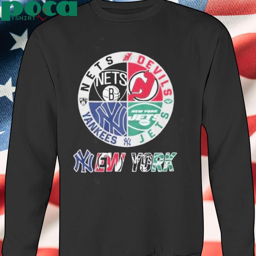 Brooklyn Nets x New York Yankees x New York Jets x New Jersey Devils Unisex T Shirt