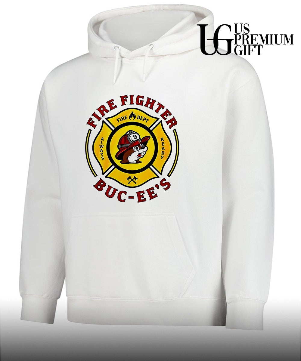 Buc Ees Fire Dept Firefighter mascot Always Ready shirt