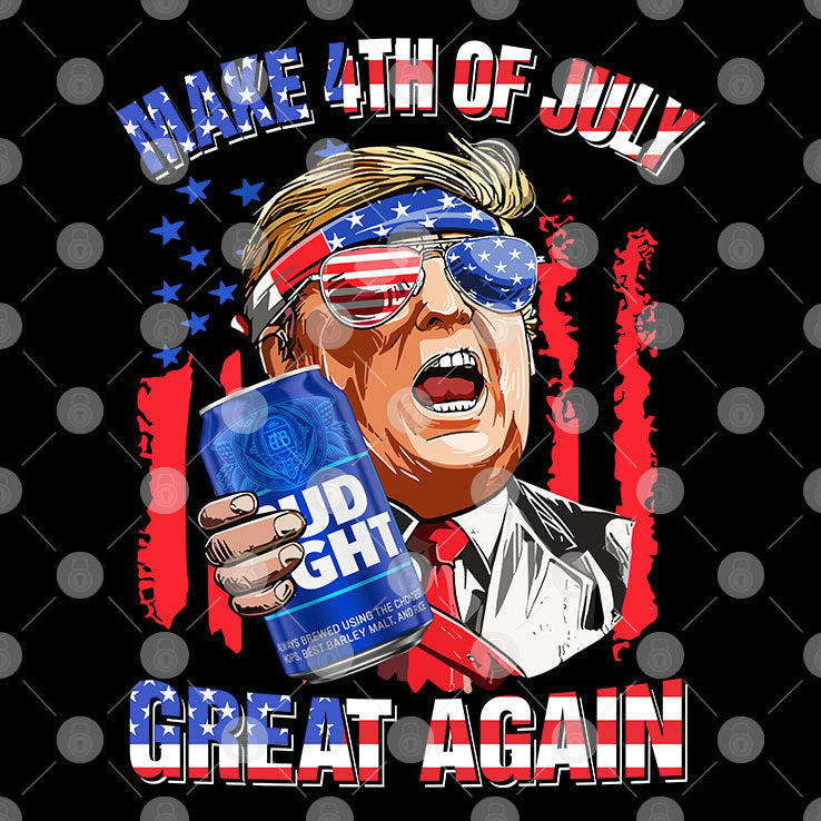 Bud Light Trump Make 4th of July Great Again T Shirt