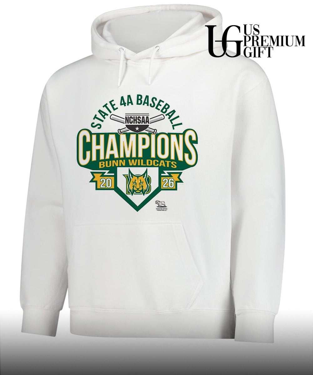 Bunn Wildcats NCHSAA 4A Baseball State Champions 2026 shirt