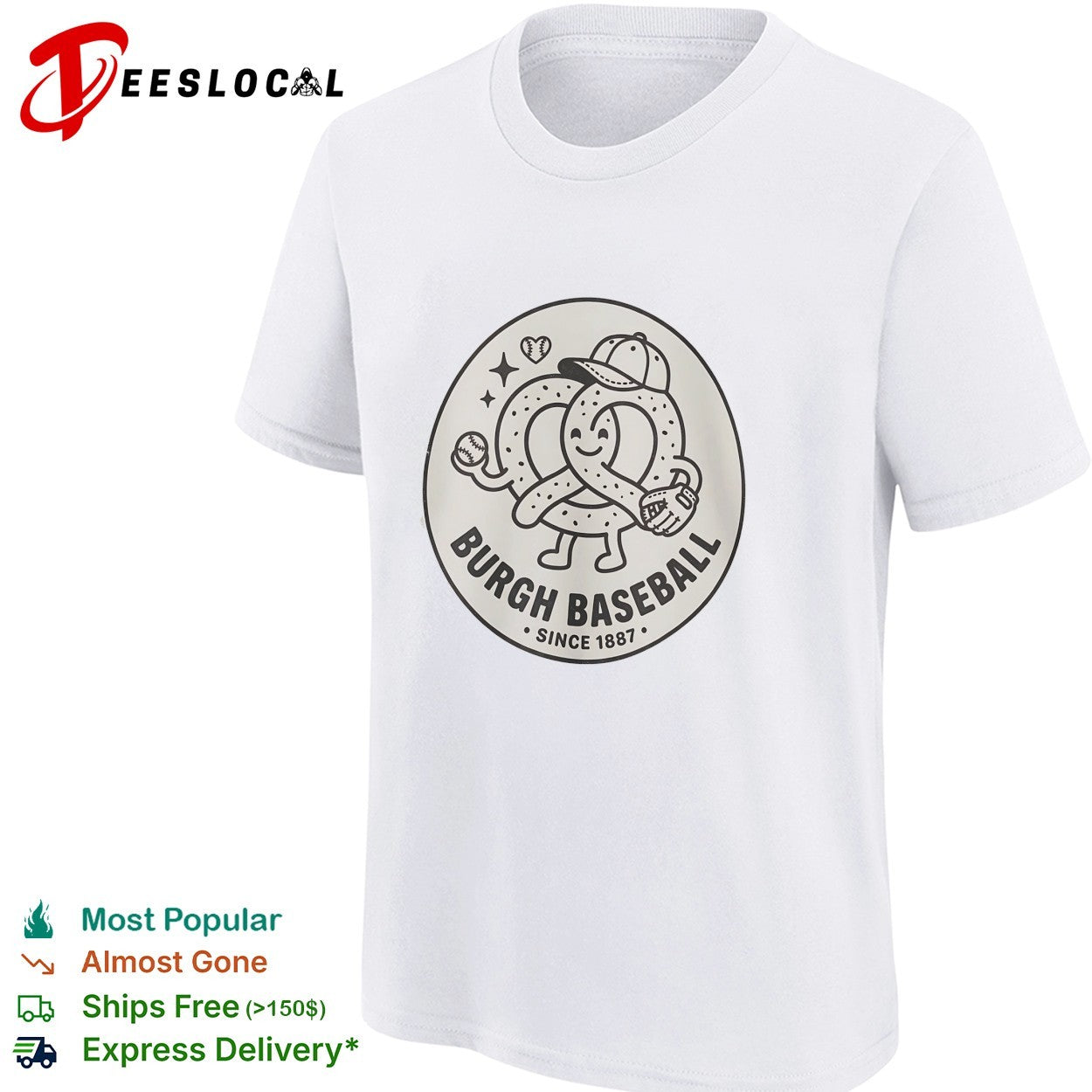 Burgh baseball pretzel mascot since 1887 shirt