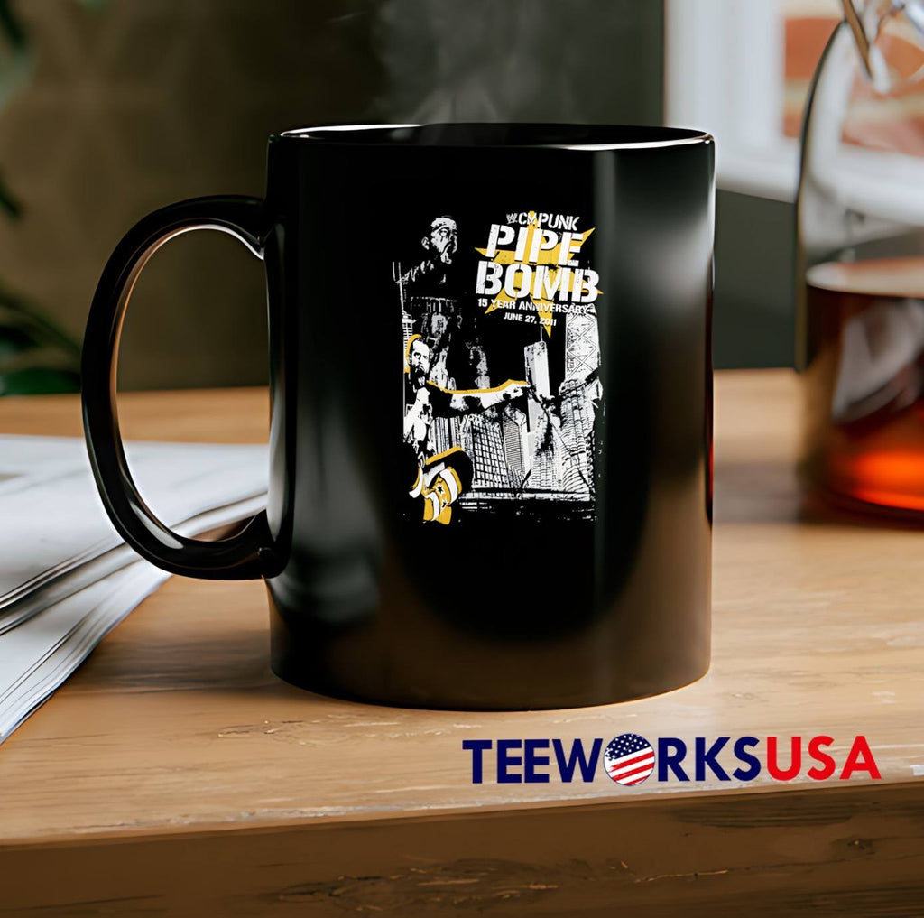 CM Punk Pipe Bomb 15 Year Anniversary June 27 2011 Chicago Skyline T-Shirt