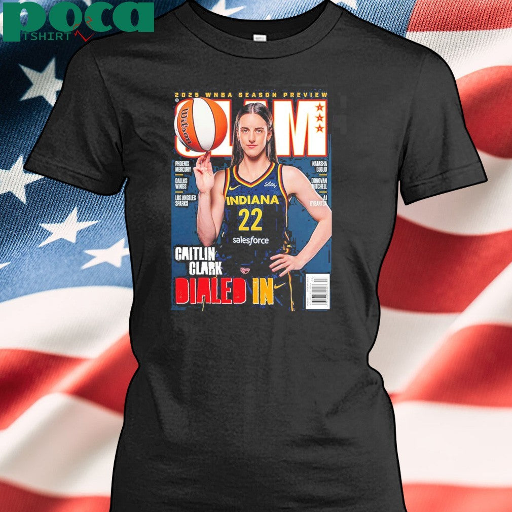 Caitlin Clark From Iowa Hawkeyes x SLAM 256 Tribute Poster Cover 2025 WNBA Season Preview Dailed In shirt