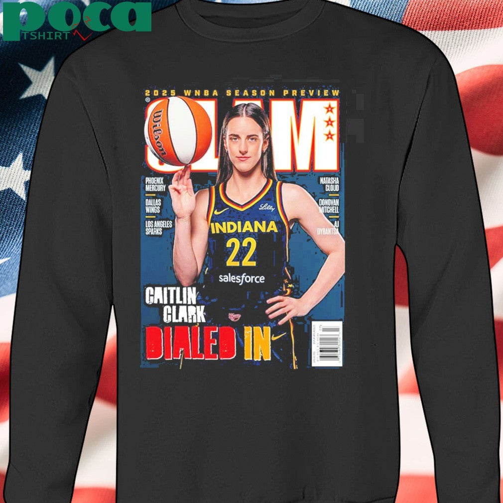 Caitlin Clark From Iowa Hawkeyes x SLAM 256 Tribute Poster Cover 2025 WNBA Season Preview Dailed In shirt