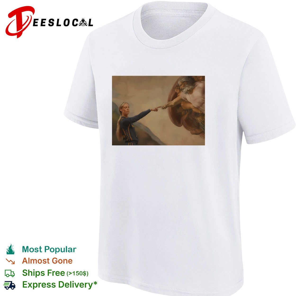 Caitlin Clark Indiana Fever x The Creation of Adam shirt