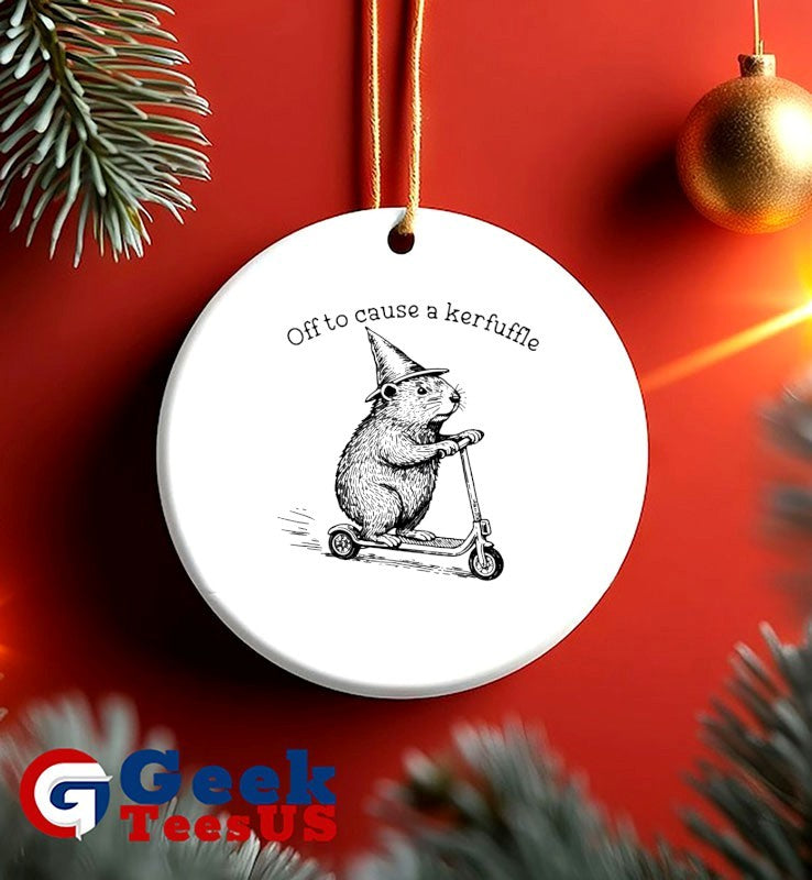 Capybara off to cause a kerfuffle with Groundhog Scooter T-shirt