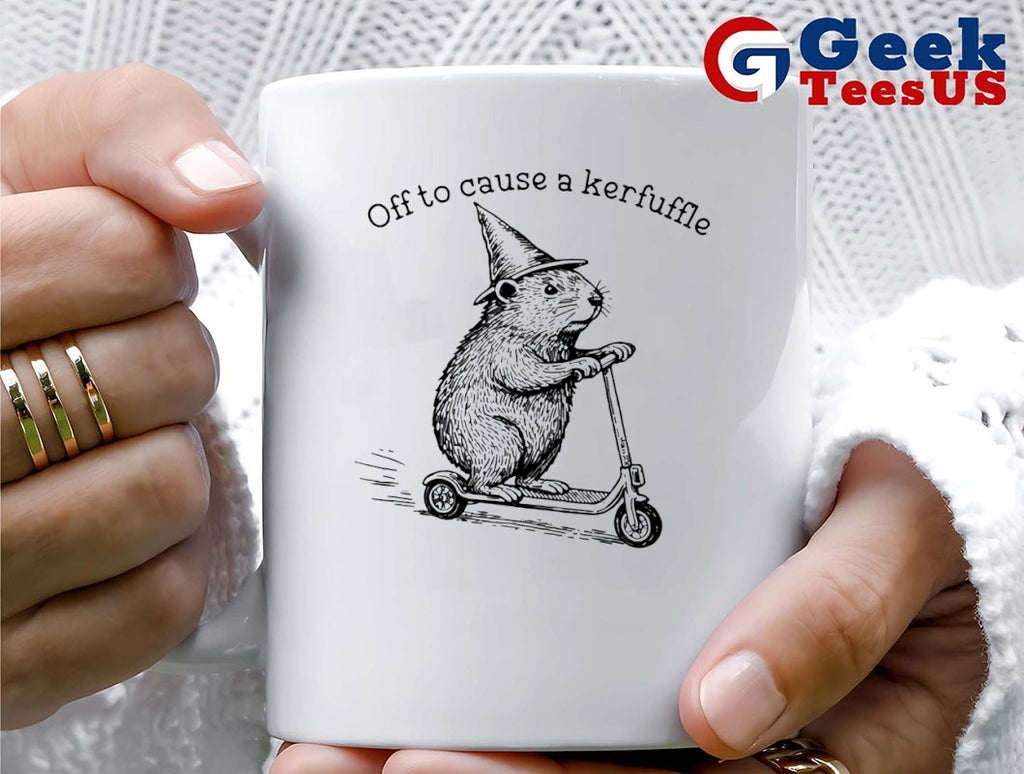 Capybara off to cause a kerfuffle with Groundhog Scooter T-shirt