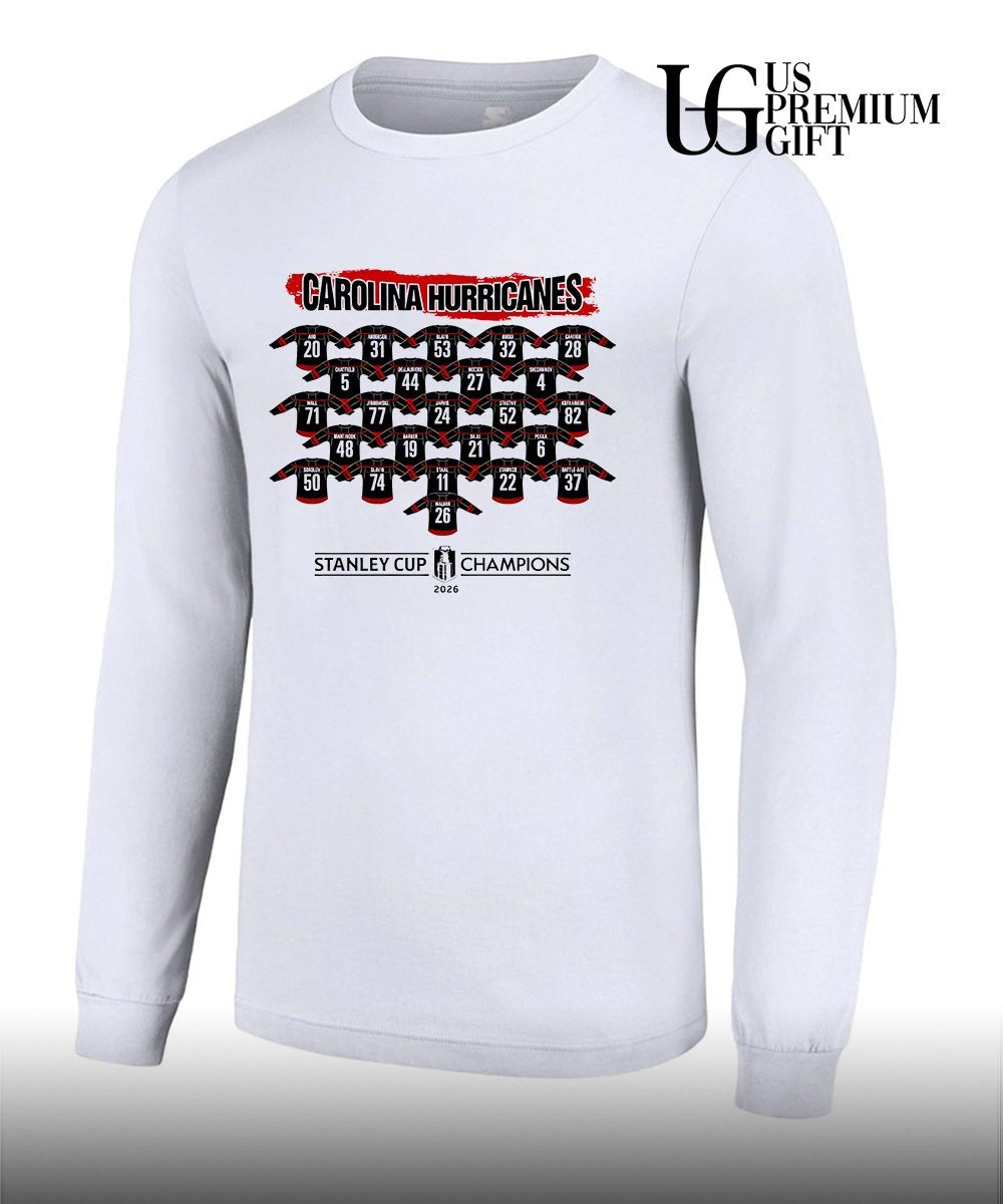 Carolina Hurricanes Stanley Cup Champions 2026 jerseys shirt