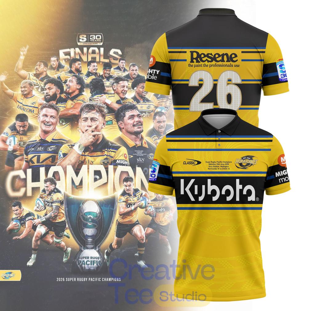 Carolina Hurricanes Super Rugby Pacific 2026 Champions Edition Polo Shirt