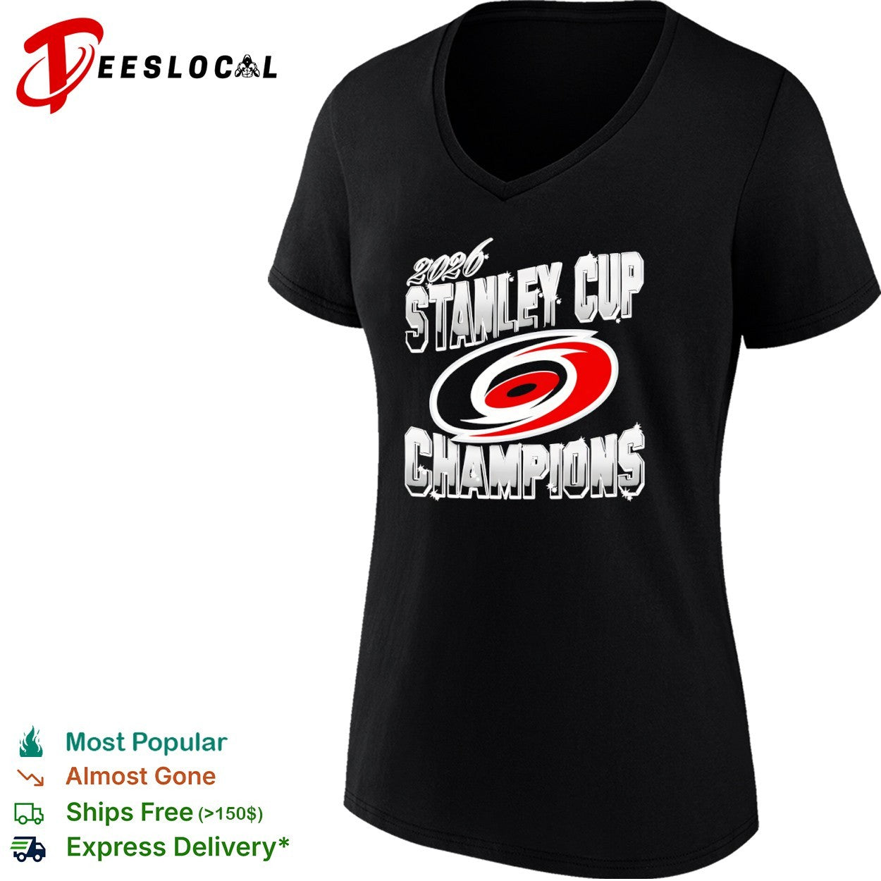 Carolina Hurricanes team logo 2026 Stanley Cup champions shirt